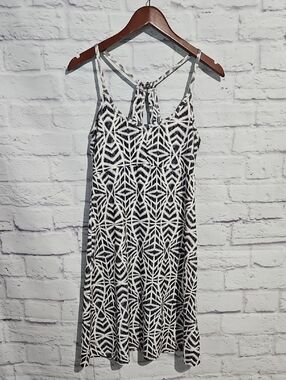 Balance Collection Black & White Geometric Mini Dress Athletic